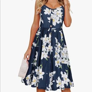 Floral Spaghetti Strap Sundress with pockets